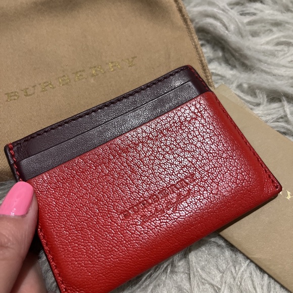 Burbery- Red Leather Cardholder - Picture 2 of 4